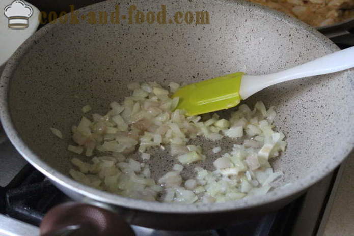 Boiled potatoes with onions and bacon - as delicious to cook potatoes for a side dish, a step by step recipe photos