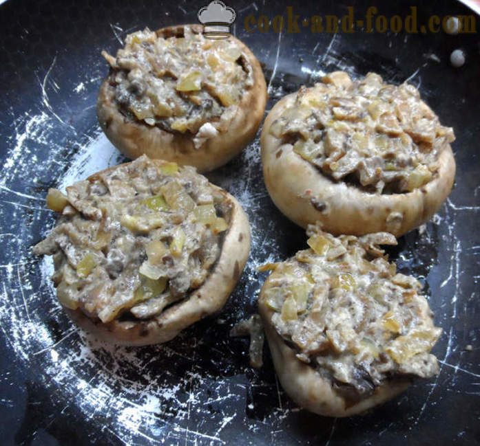 Baked stuffed mushrooms - how to prepare stuffed mushrooms in the oven, with a step by step recipe photos
