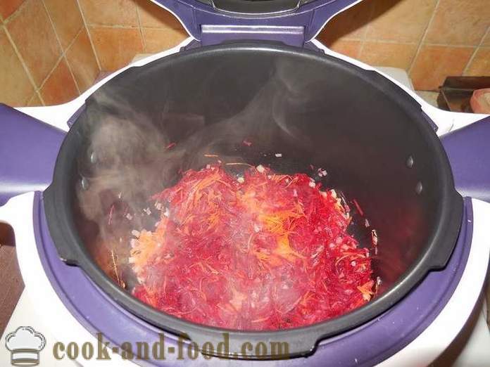 Classic Ukrainian borscht with beets, beans and meat - a step by step recipe with photos how to cook soup in multivarka.