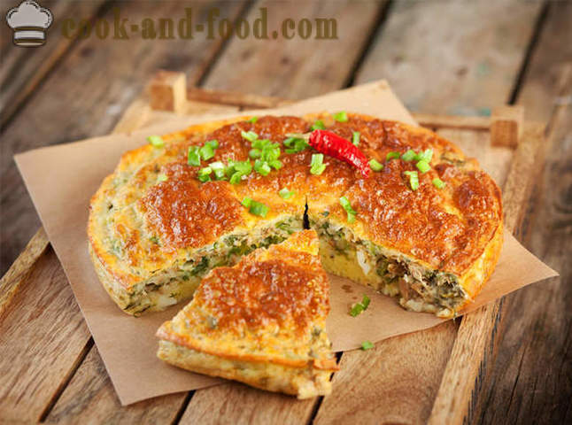 Two recipes quick pie with canned fish