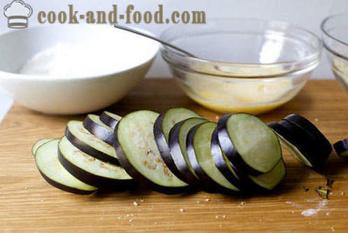 Recipe fried eggplant in egg batter