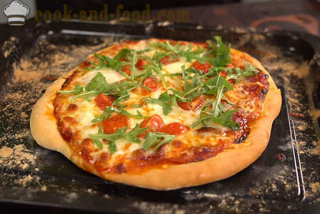 Pizza with smoked sausage - the easiest recipe