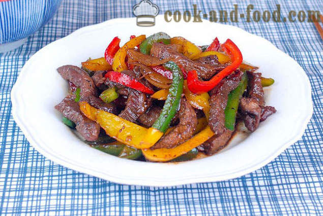 Roast beef with pepper - quick and easy recipe