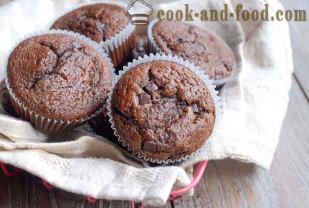 Chocolate muffins - a step by step recipe
