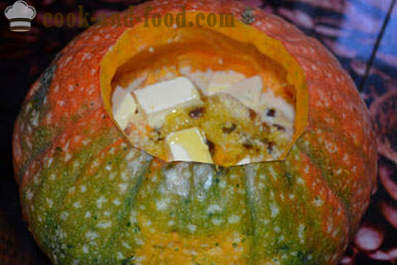 How to bake in the oven in a pumpkin porridge - a step by step recipe