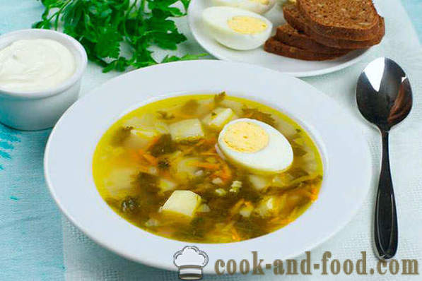 Sorrel soup with egg recipe with a photo