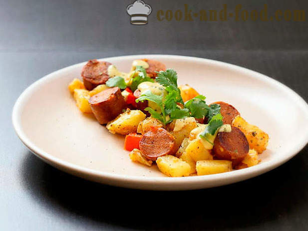 Recipe potatoes with sausage