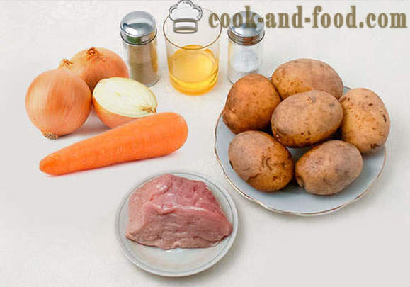 Potatoes with pork in multivarka