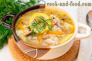 Rice soup with canned fish