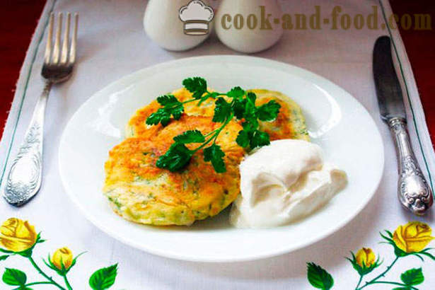 Potato pancakes with cheese and green onion