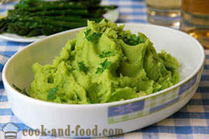 Mashed potatoes with asparagus