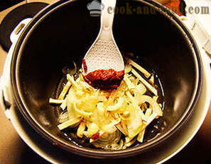 Braised cabbage with mushrooms in multivarka