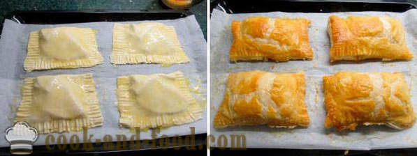 Puff pastry with sausage and cheese