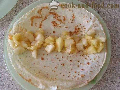 Pancakes with apple filling