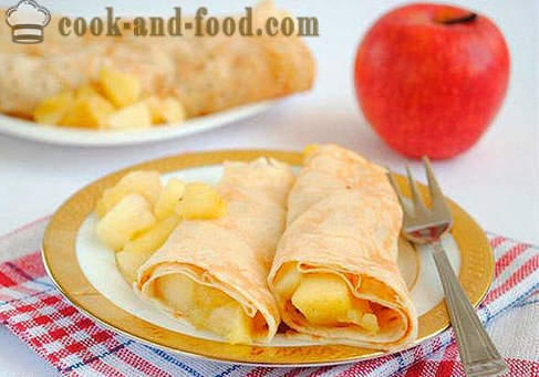 Pancakes with apple filling