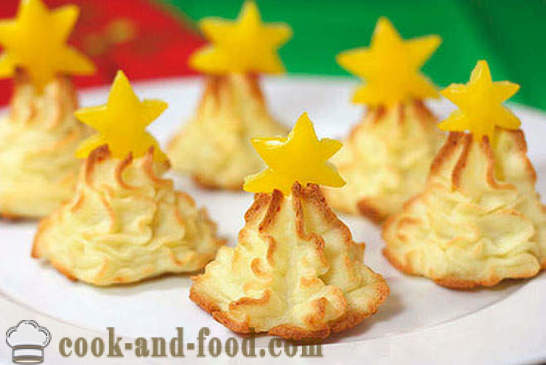 Christmas Christmas trees of mashed potatoes