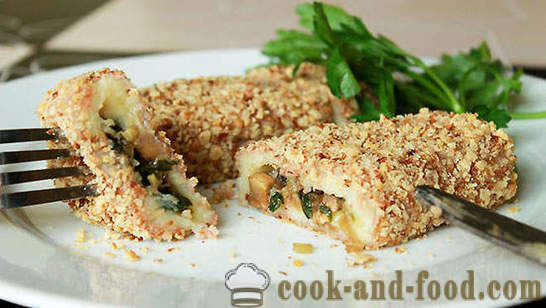Crispy vegetable cutlets with a stuffing
