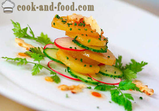 Vegetable potato salad with cucumber and radish recipe