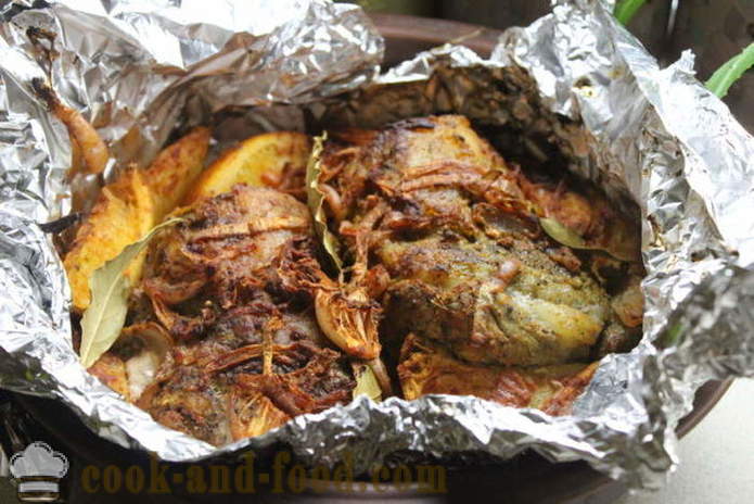 Roast pork with oranges in the foil - like svninu bake in the oven for a tasty piece, step by step recipe photos