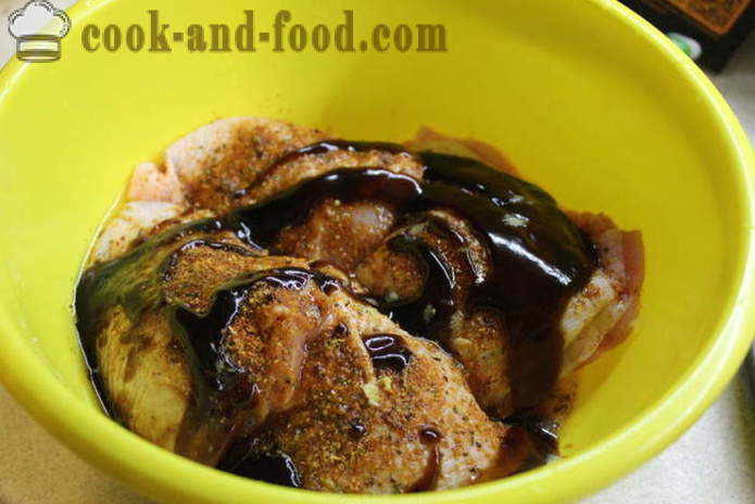 Chicken in teriyaki sauce in the oven - how to cook the chicken teriyaki, a step by step recipe photos