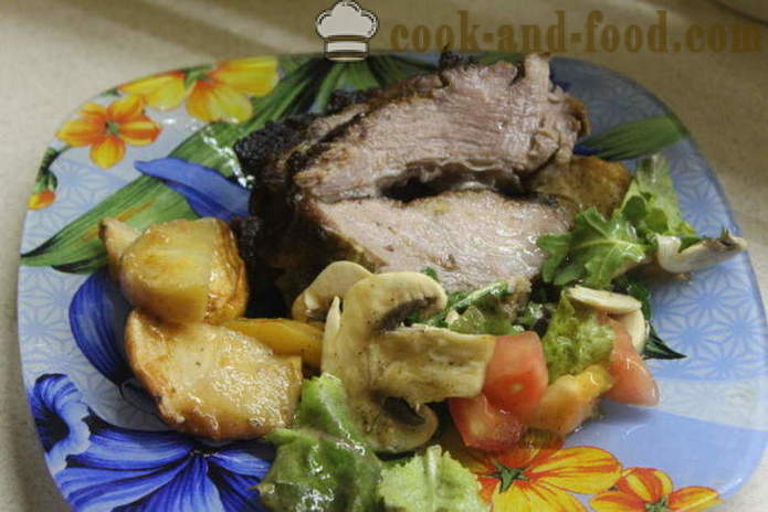 Roast pork with apples and honey - like a juicy pork roast in foil, with a step by step recipe photos