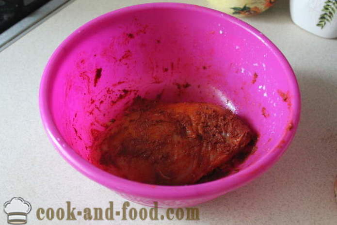 Home pastrami chicken in the oven - how to cook a chicken breast pastrami at home, step by step recipe photos