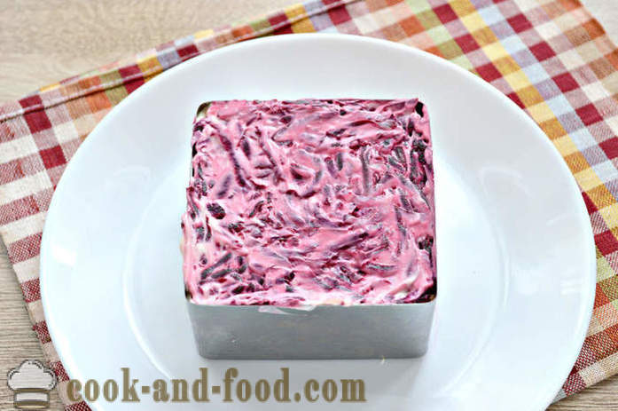 Layered salad with beef General - General how to make a salad of beets, a step by step recipe photos