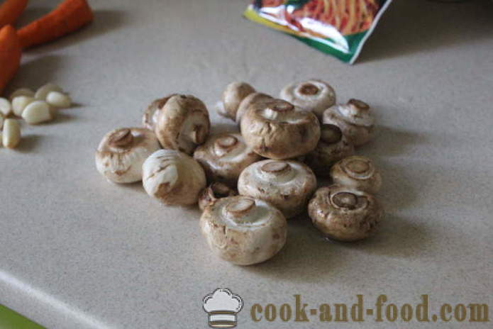 Mushrooms in Korean - how to pickle mushrooms at home, step by step recipe photos