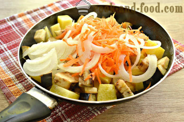 Steamed vegetables to fast food mushrooms - how to make vegetable stew with eggplant and mushrooms, a step by step recipe photos