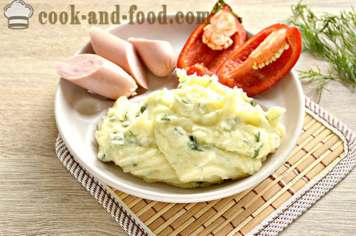 Original mashed potatoes with herbs - how to cook mashed potatoes and greens, with a step by step recipe photos