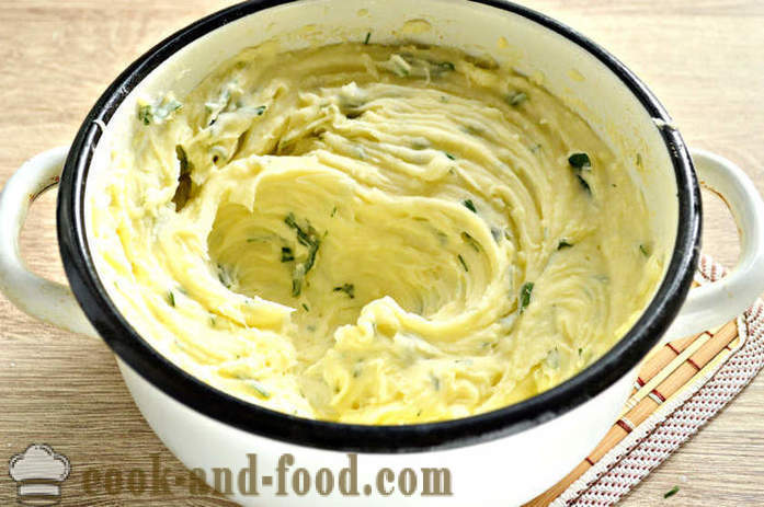 Original mashed potatoes with herbs - how to cook mashed potatoes and greens, with a step by step recipe photos