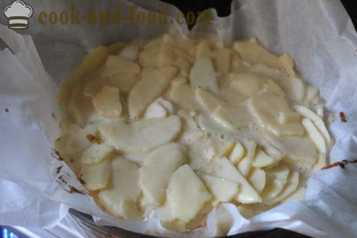 Simple apple pie with ginger milk - how to bake an apple pie with ginger in the oven, with a step by step recipe photos