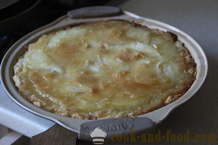 Pear pie dough - how to bake a cake with pears, custard and soufflé in the oven, with a step by step recipe photos