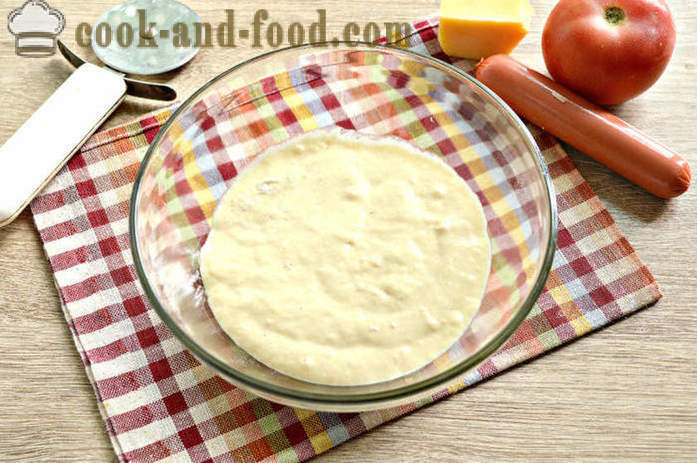 Unleavened batter pizza fast food - how to make a batter for pizza without yeast, a step by step recipe photos