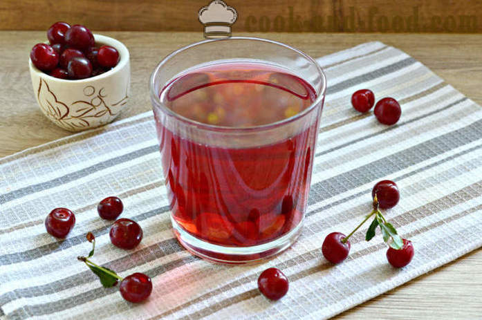 Homemade cherry compote - how to brew cherry compote with pits, a step by step recipe photos