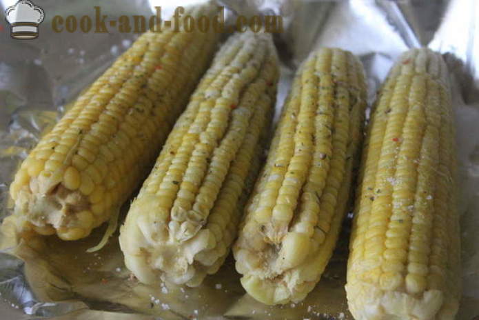Corn baked in the oven in foil - how to cook corn on the cob in the oven, with a step by step recipe photos