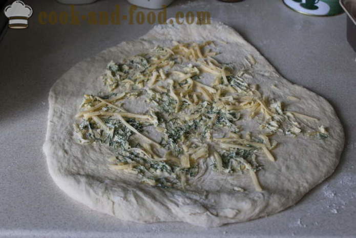 Homemade cheese bread with herbs - a step by step recipe cheese bread in the oven, with photos