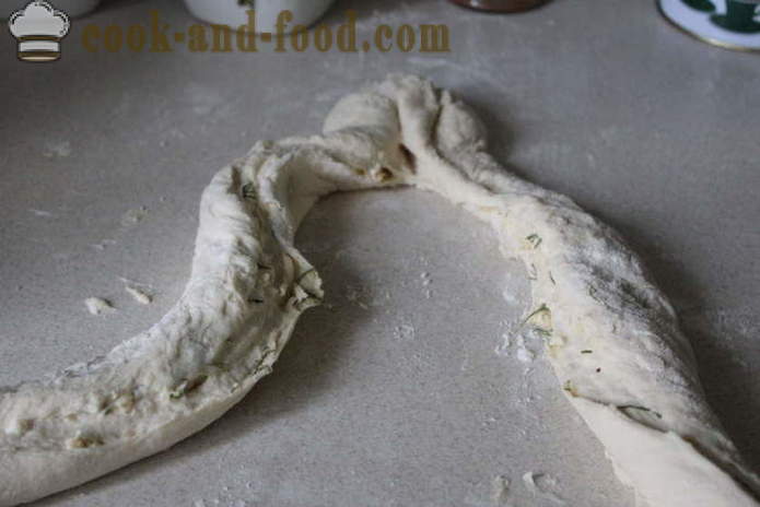 Homemade cheese bread with herbs - a step by step recipe cheese bread in the oven, with photos
