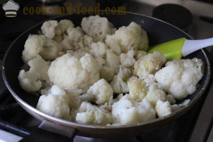 Delicious cauliflower with cream - how to cook a delicious cauliflower in a pan, with a step by step recipe photos