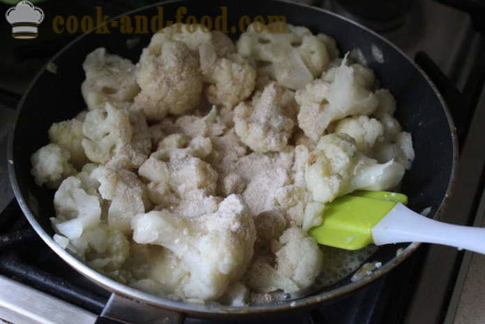 Delicious cauliflower with cream - how to cook a delicious cauliflower in a pan, with a step by step recipe photos