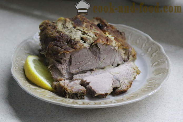 Home baked in the oven - like boiled pork roast pork in foil, with a step by step recipe photos
