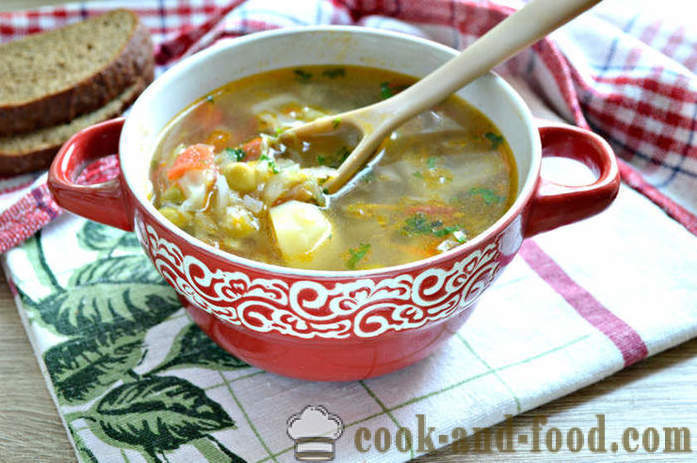 Soup with canned peas and cabbage - how to cook soup with cabbage and peas, a step by step recipe photos