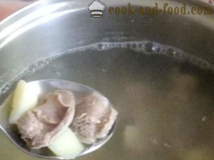 Soup with chicken gizzards, noodles and potatoes - how to cook soup with chicken gizzards, step by step recipe photos