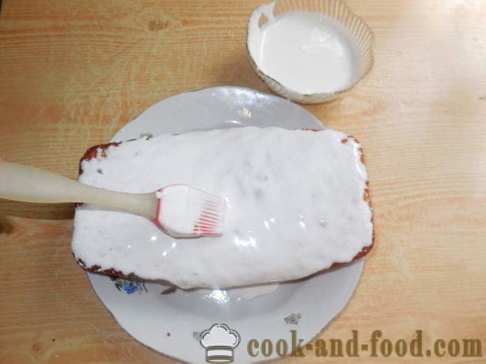 Icing with gelatin for Easter cake - how to prepare the glaze without eggs, step by step recipe photos
