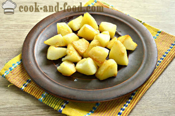 Warm salad with potatoes and mayonnaise - how to cook a warm salad of potatoes, a step by step recipe photos