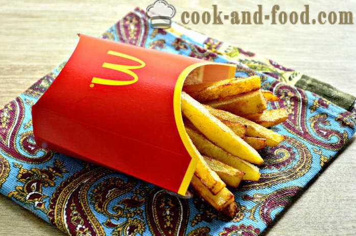 French fries in McDonalds - how to cook French fries in the pan, a step by step recipe photos