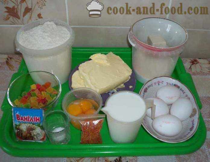 Saffron cake with icing protein - how to cook a cake with icing, a step by step recipe photos