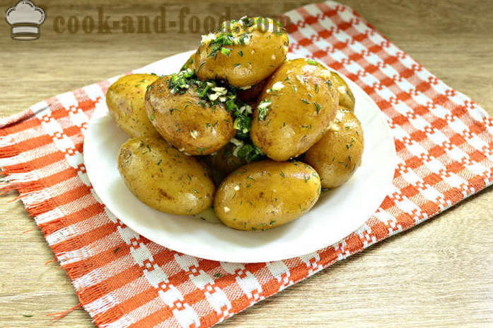 Boiled new potatoes with garlic and herbs - how to cook new potatoes tasty and properly step by step recipe photos