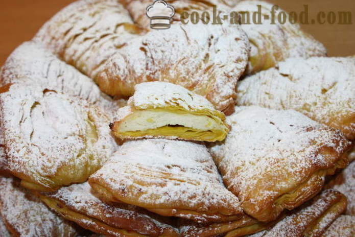 Neapolitan sfolyatelle - how to make puff buns with ricotta cheese, a step by step recipe photos