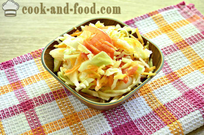 Step by step recipe photo delicious salad of fresh cabbage and carrots - how to cook a delicious salad of young cabbage and carrots